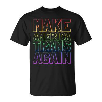 Make America Trans Again Gay Pride Lesbian Transsexual Trans T-Shirt - Monsterry