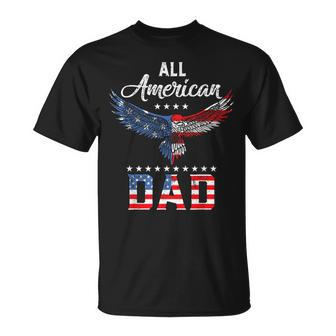 All American Dad Eagle 4Th Of July Fathers Day Kid T-Shirt - Thegiftio UK