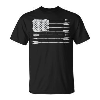 American Flag Arrow Archery Bowhunting Archer Hunter T-Shirt | Mazezy