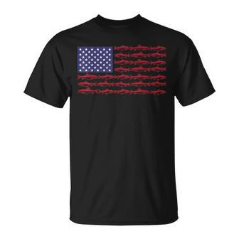 American Flag Bass Fishing Patriotic Kid Boy Youth Women T-Shirt - Seseable