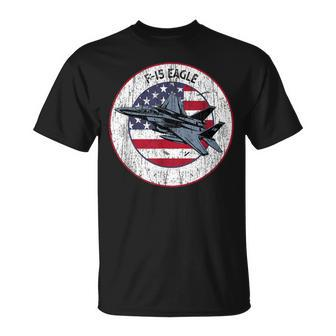 American Flag F-15 Eagle Us Military Fighter Jet 4Th July T-Shirt - Monsterry CA