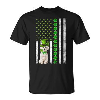 American Flag Maltese Dog St Patricks Day T-Shirt | Mazezy UK
