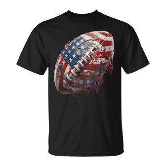 American Football Us Flag T-Shirt - Monsterry AU