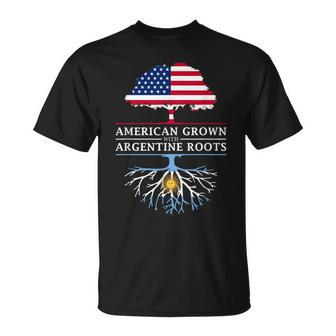 American Grown With Argentine Roots Argentina T-Shirt - Monsterry