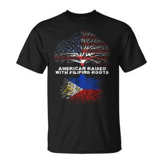 American Raised With Filipino Roots Philippines Pinoy T-Shirt - Monsterry