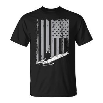 American Submariner Flag Patriotic Submarine Veteran T-Shirt - Monsterry