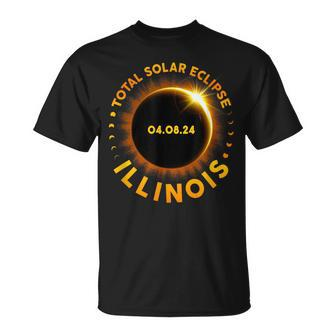 American Total Solar Eclipse April 8 2024 Illinois Totality T-Shirt | Mazezy UK