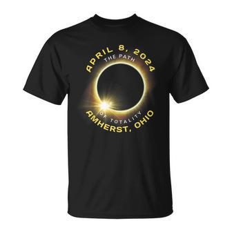 Amherst Ohio Solar Eclipse Totality April 8 2024 Souvenir T-Shirt - Monsterry DE