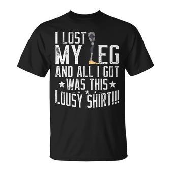 Ampu I Lost My Leg Amputation Prosthetic Leg T-Shirt - Monsterry UK