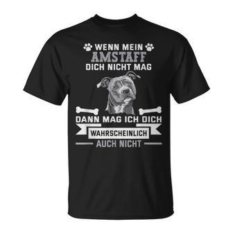 Amstaff Hund T-Shirt für Hunde-Liebhaber, Lustiger Spruch in Schwarz - Seseable