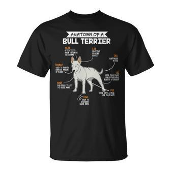 Anatomy Of A Bull Terrier Dog Dog Lover T-Shirt | Mazezy