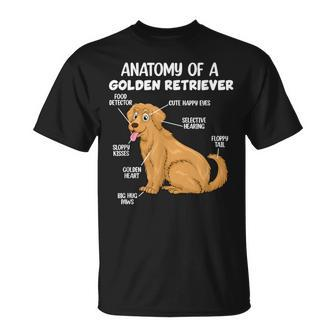 Anatomy Of A Golden Retriever T-Shirt - Seseable