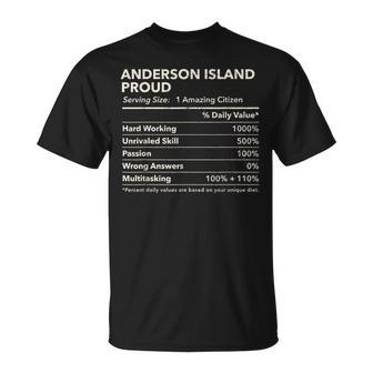 Anderson Island Washington Proud Nutrition Facts T-Shirt - Monsterry