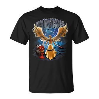 Angels Fighting Demons Good Vs Evil T-Shirt - Monsterry