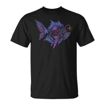 Anglerfish Deep Sea Creatures Sea Monster Angler Fish T-Shirt - Monsterry