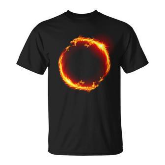 Anillo De Fuego De Dragones En Duelo Manga Larga Camiseta unisex - Regaloses