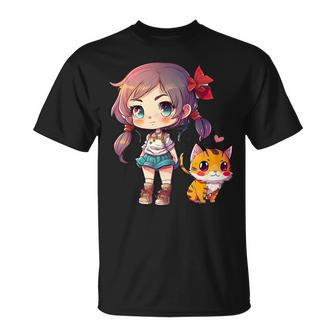 Anime And Cats Lover For N Manga Kawaii Graphic Otaku T-Shirt - Monsterry