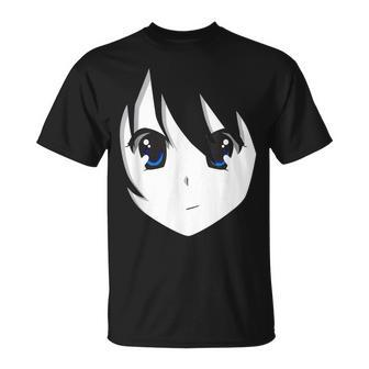Anime Face Manga Lover Otaku Style Japanese T-Shirt - Monsterry