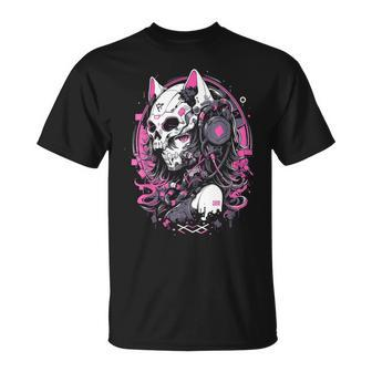 Anime Manga Cat Girl Cyberpunk Aesthetic Techwear Harajuku T-Shirt - Thegiftio UK