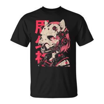 Anime Manga Cyberpunk Aesthetic Techwear Harajuku Cat Girl T-Shirt - Thegiftio
