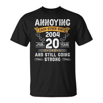 Annoying Each Other Since 2004 20Th Wedding Anniversary T-Shirt - Monsterry DE
