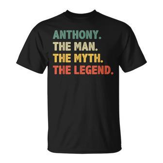 Anthony The Man The Myth The Legend Vintage For Anthony T-Shirt - Monsterry UK