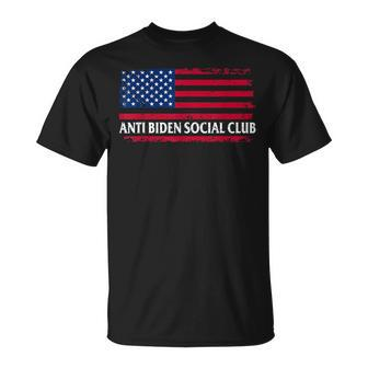 Anti Biden Social Club American Flag Retro Vintage T-Shirt - Monsterry DE