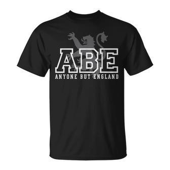 Anyone But England Abe Football Patriotic Soccer Fan T-Shirt - Thegiftio UK
