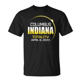 April 2024 Total Solar Totality Eclipse Columbus Indiana T-Shirt - Monsterry UK