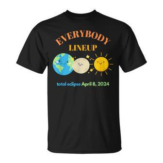 April 8 2024 Earth Moon Sun Cute T-Shirt | Mazezy AU