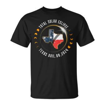 April 8 2024 Total Solar Eclipse Texas Path Of Totality T-Shirt | Mazezy