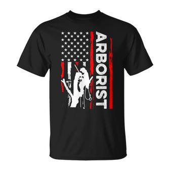 Arborist Dad Father's Day Patriotic Usa American Flag T-Shirt - Thegiftio UK