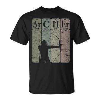 Archer Periodic Table Elements Bow Hunting Archery Vintage T-Shirt | Mazezy