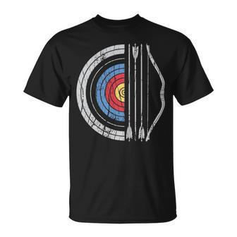 Archery Target Bow And Arrow Vintage Archer T-Shirt | Mazezy