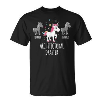 Architectural Drafter Unicorn Profession Gag T-Shirt - Monsterry