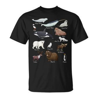 Arctic Wildlife Tundra Ecosystem Animal Names For Education T-Shirt - Thegiftio UK