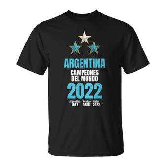 Argentina Campeones Del Mundo 2022 T-Shirt - Monsterry CA