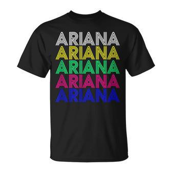Ariana Personalized First Name Retro Vintage Style T-Shirt - Seseable