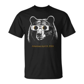 Arkansas April 8 Total Solar Eclipse 2024 Bear Fan T-Shirt - Monsterry