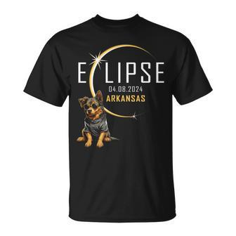 Arkansas Total Solar Eclipse 2024 Dog Glasses Totality T-Shirt | Mazezy
