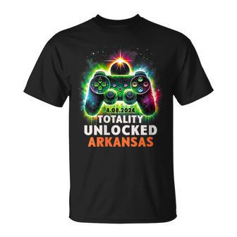 Arkansas Total Solar Eclipse 2024 Video Game Gamer T-Shirt - Thegiftio UK