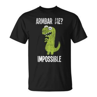 Armbar Me Impossible Trex Dinosaur Vintage Jiu Jitsu T-Shirt - Monsterry