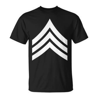 Army Sergeant Stripes Sarge Rank Insignia T-Shirt - Monsterry AU