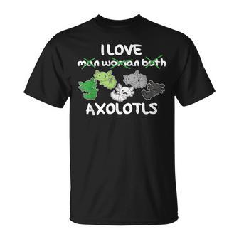 Aromantic Flag Pride Lgbtq Axolotls Cute Aromantic Axolotl T-Shirt - Monsterry UK