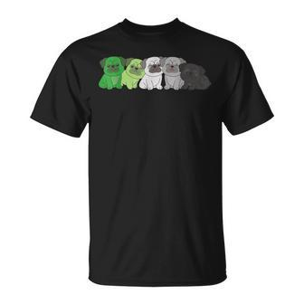 Aromantic Flag Pride Lgbtq Dogs Aromantic Pug T-Shirt - Monsterry