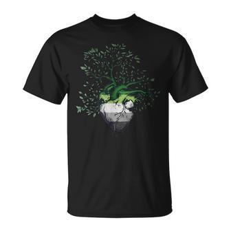 Aromantic Heart Tree Of Life Lgbt Asexual Ace With Aro Flag T-Shirt - Monsterry UK