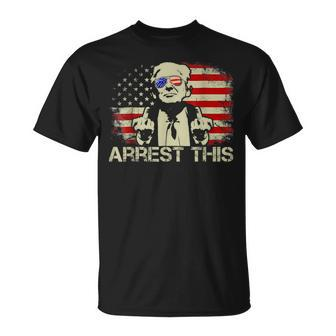 Arrest This Trump Fingers Pro Trump Trump Arrest This T-Shirt - Monsterry