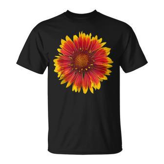 Artistic Orange Yellow Sunflower T-Shirt - Monsterry