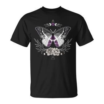 Asexual Butterfly Lgbt Demisexual Ace Pride Flag Gay Lgbtq T-Shirt - Monsterry
