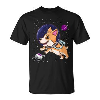 Asexual Corgi In Space Ace Pride T-Shirt - Monsterry AU
